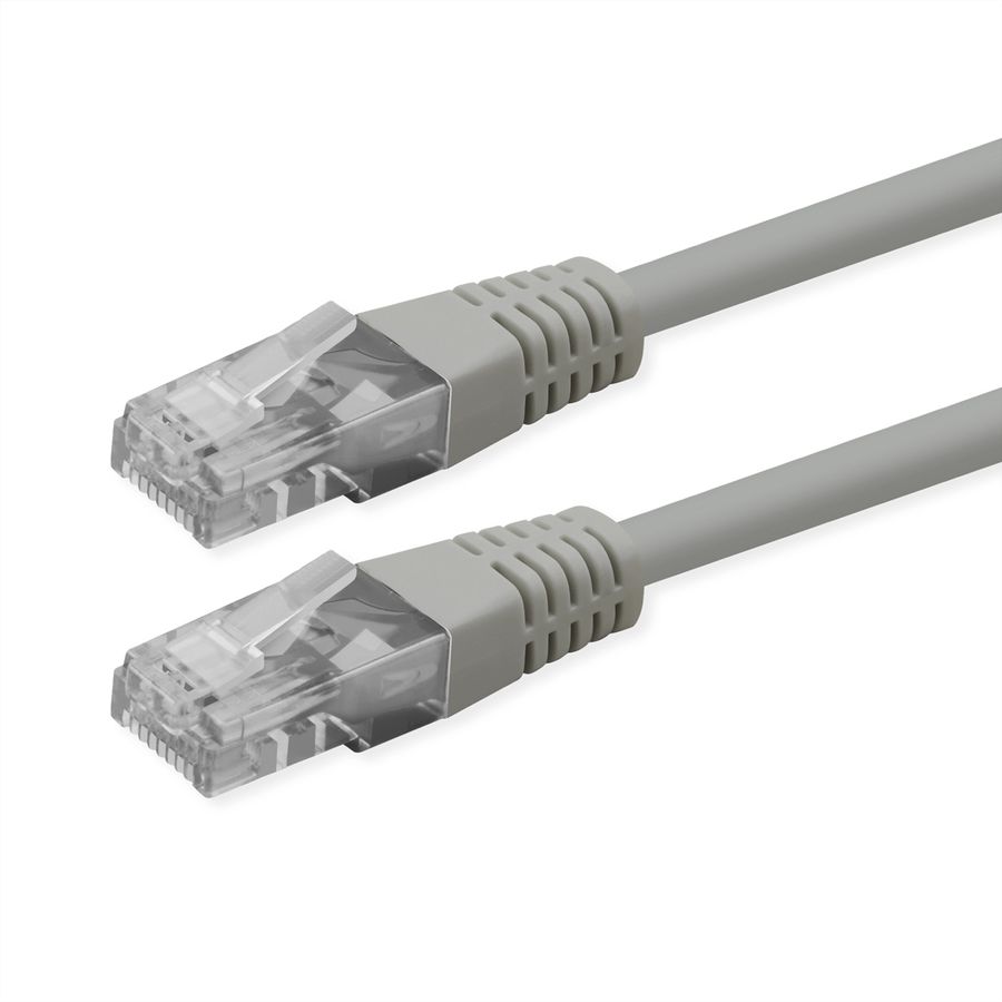 ROLINE Patchkabel Cat.6 (Class E), UTP, PoE, grau, 10 m