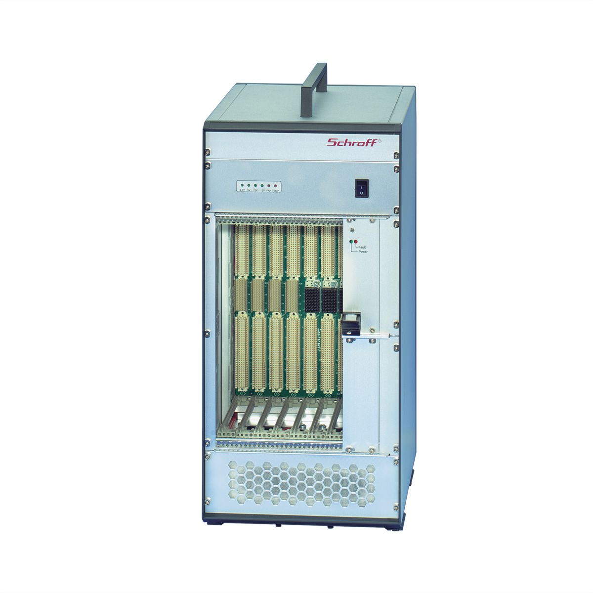 SCHROFF 7 Slot, mit Rear I/O - RATIO.PRO TOWER 5HE VXS 250W