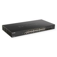 D-Link DXS-1210-28T Smart Managed Switch, 24x 10G Base-T + 4 x 10G/25G SFP28 Ports