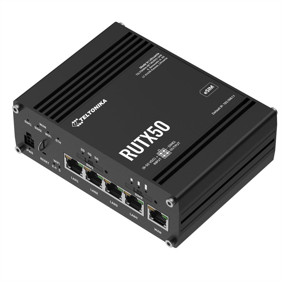 TELTONIKA RUTX50 5G/4G/LTE Industrie Router eSIM Version