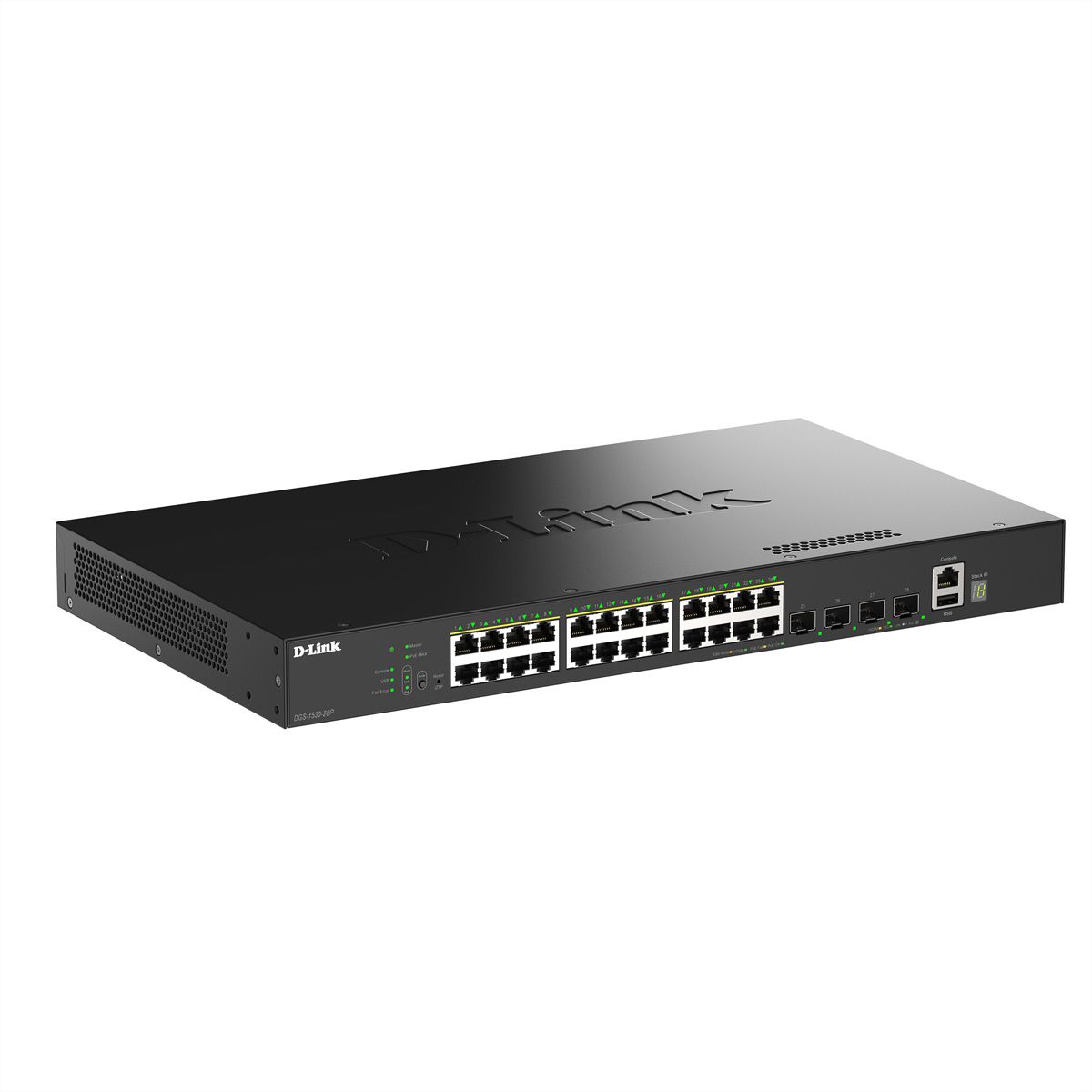 D-Link DGS-1530-28P/E 28-Port Switch Smart Managed PoE Gigabit Stack 4x 10G