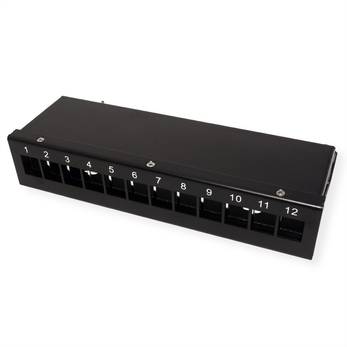 VALUE Keystone-Modulträger, 12-Port, schwarz