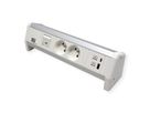 BACHMANN DESK 2xUTE 1xUSB A/C 22W 1xSchalter GST18 RAL9010