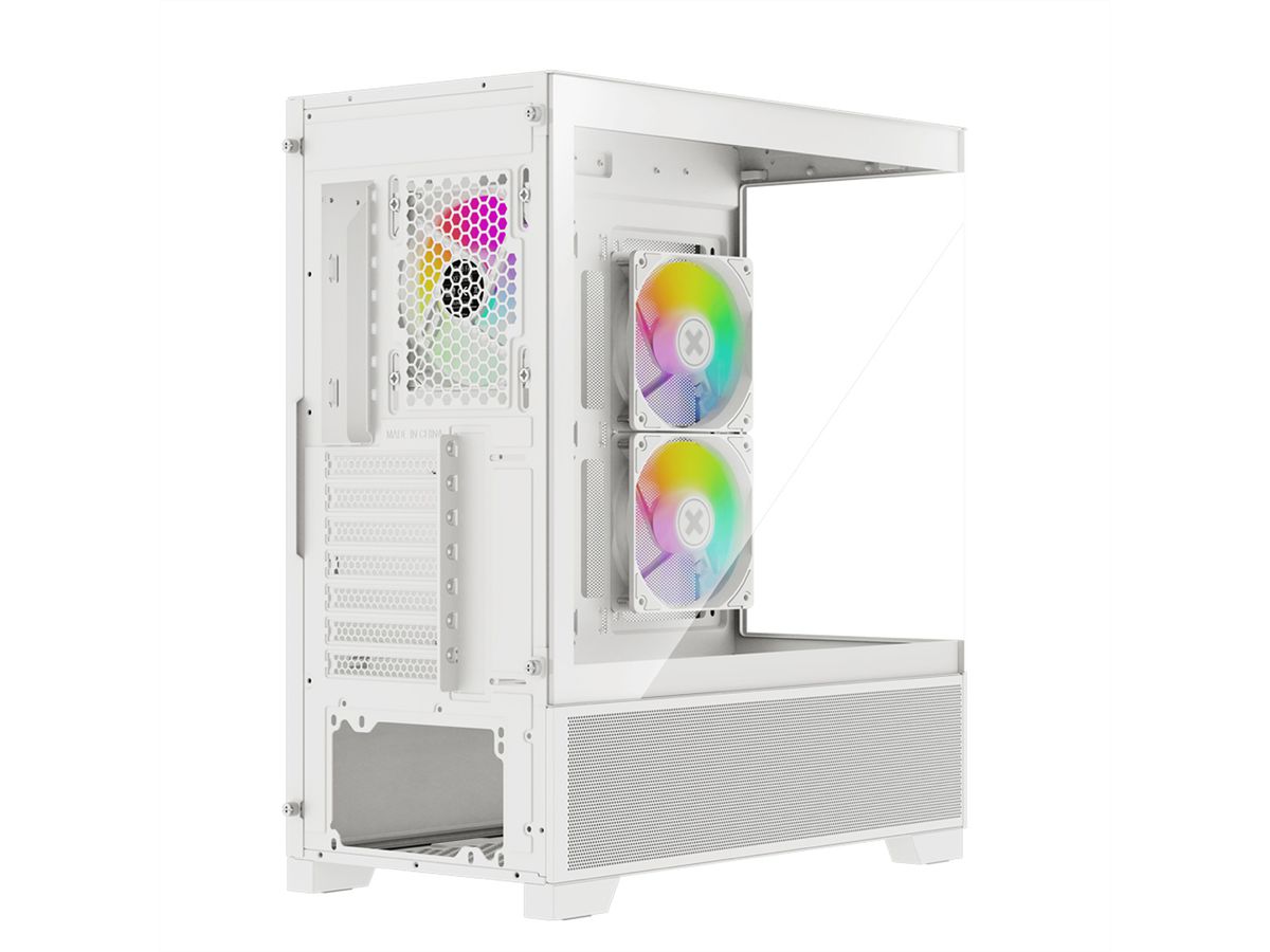 XILENCE Xilent Beam ATX PC Case white, X218.W.ARGB Gaming ATX PC Case weiß