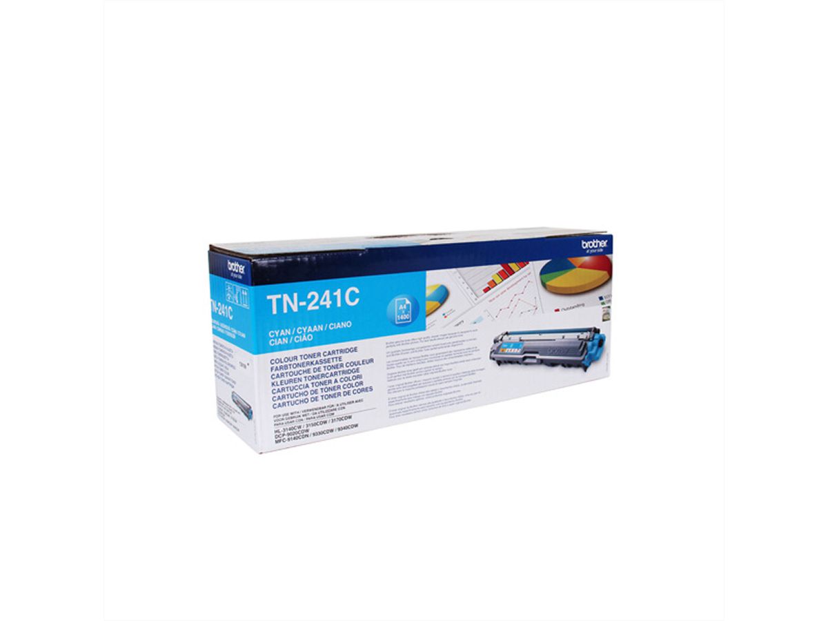 TN241C, BROTHER Tonercartridge, cyan ca. 1.400 Seiten, für HL-3140/50/70 / DCP9020 / MFC9140CDN/9330CDW/9340CDW