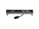 BACHMANN DESK2 1xIOTspot 2xSchutzkontakt, USB Charger 1xABD 0,2m GST18, inox