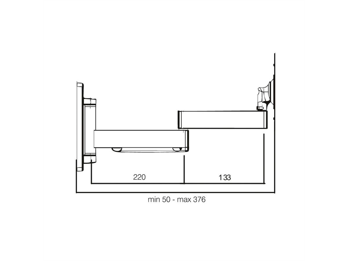 ROLINE LCD/TV-Wandhalterung, Extralang, 5 Drehpunkte