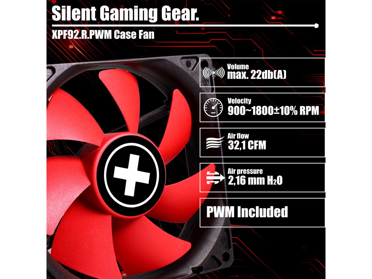 Xilence XPF92.R.PWM 92mm PWM Gehäuselüfter, 4PIN
