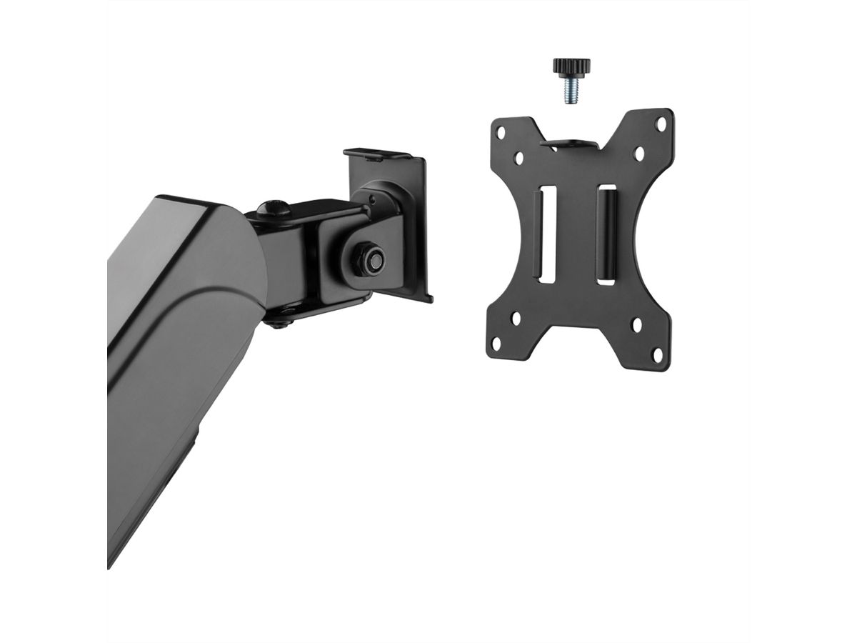 VALUE Dual LCD-Arm Trägerstange, 4 Gelenke, Tischmontage, 17-32 Zoll, bis 2x 9 kg