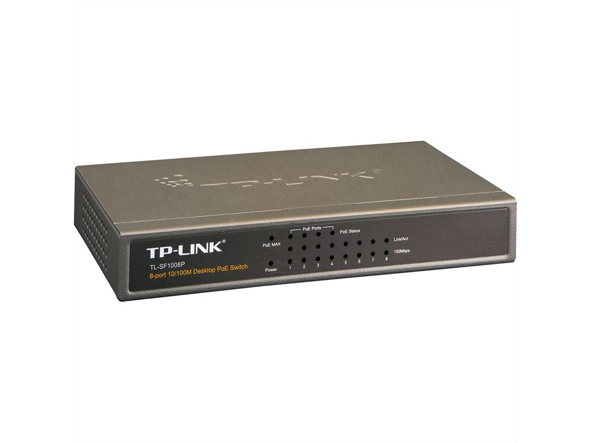 TP-LINK TL-SF1008P 8 Port 10/100 PoE Switch (4 Ports mit PoE)