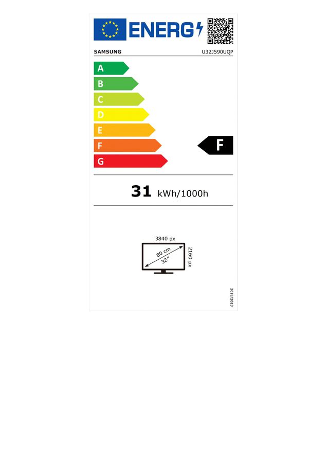 Samsung UJ59 Computerbildschirm 81,3 cm (32") 3840 x 2160 Pixel 4K Ultra HD LCD Grau