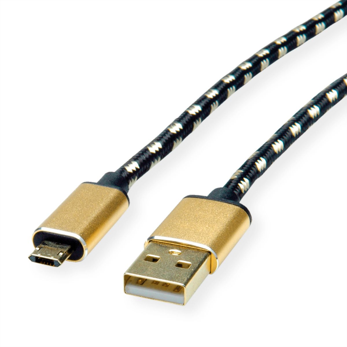 ROLINE GOLD USB 2.0 Kabel, Typ A ST - Micro B ST (reversibel), 1,8 m