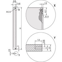 SCHROFF Frontplatten schirmbar - FRONTPLATTE EMC 3HE 2TE
