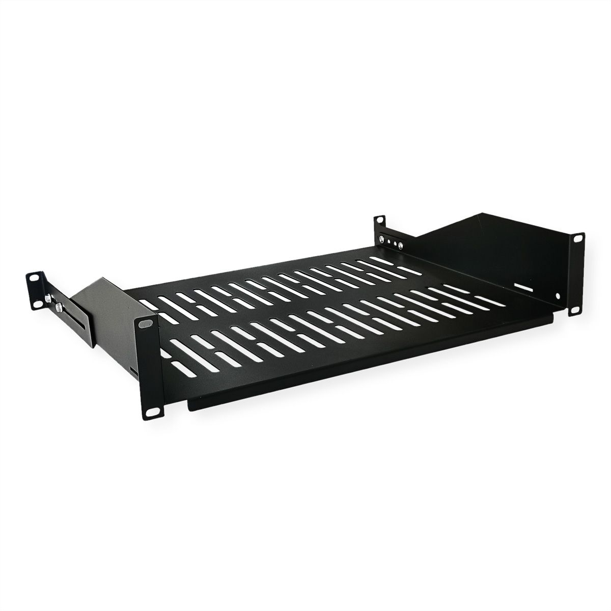 VALUE 19-Zoll-Geräteträger, 485 x 350mm, 2HE, max. 25kg, schwarz