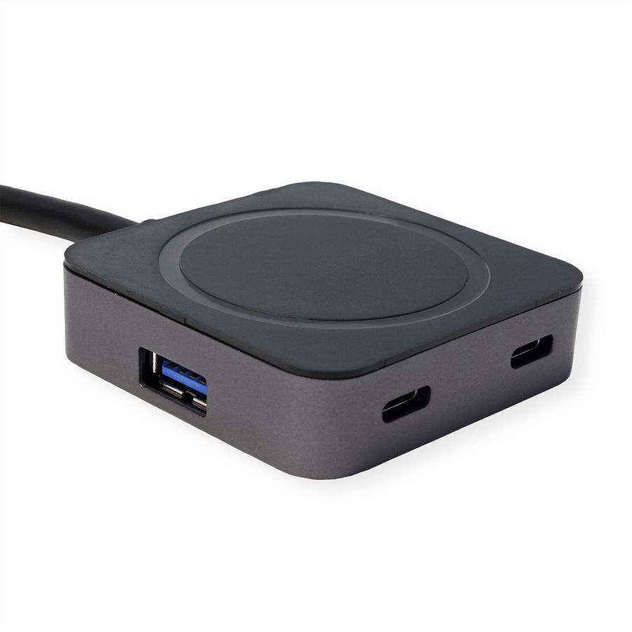 VALUE USB 3.2 Gen 1 Hub, 4 Ports (2x USB-A + 2x USB-C), mit Verlängerungskabel, 5 m