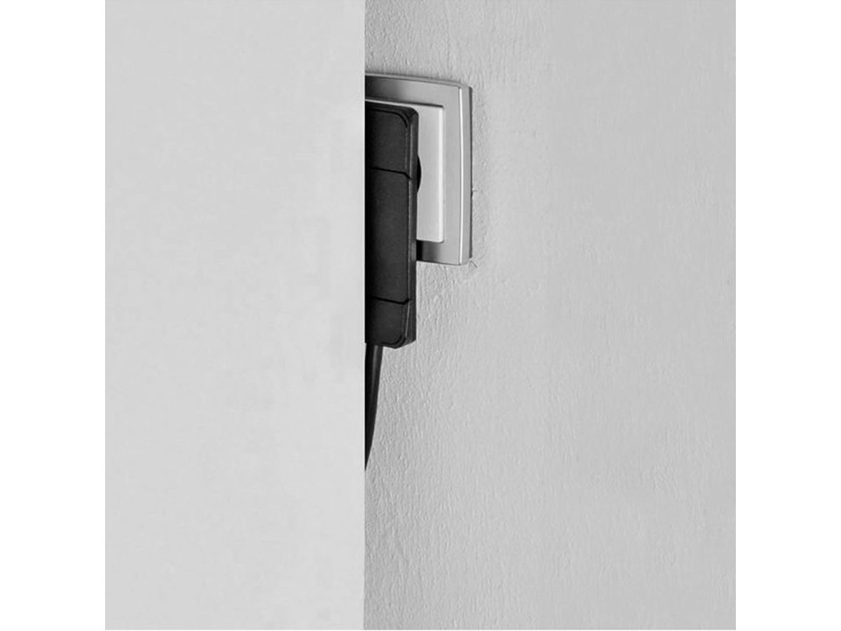 BACHMANN SmartPlug Flachstecker, mit 3x Schutzkontakt Steckdosenleiste, schwarz, 1,6 m