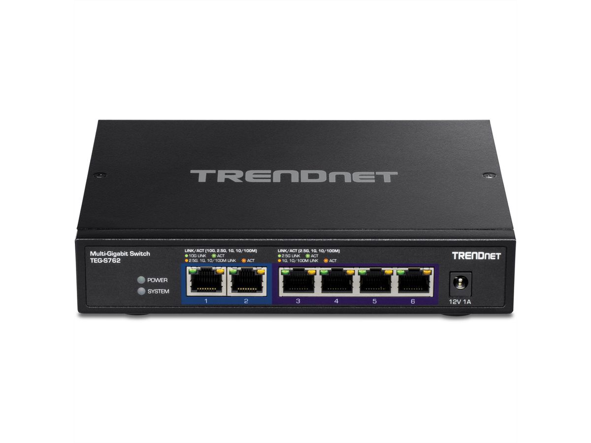 TRENDnet TEG-S762 6-Port 10G Switch, schwarz