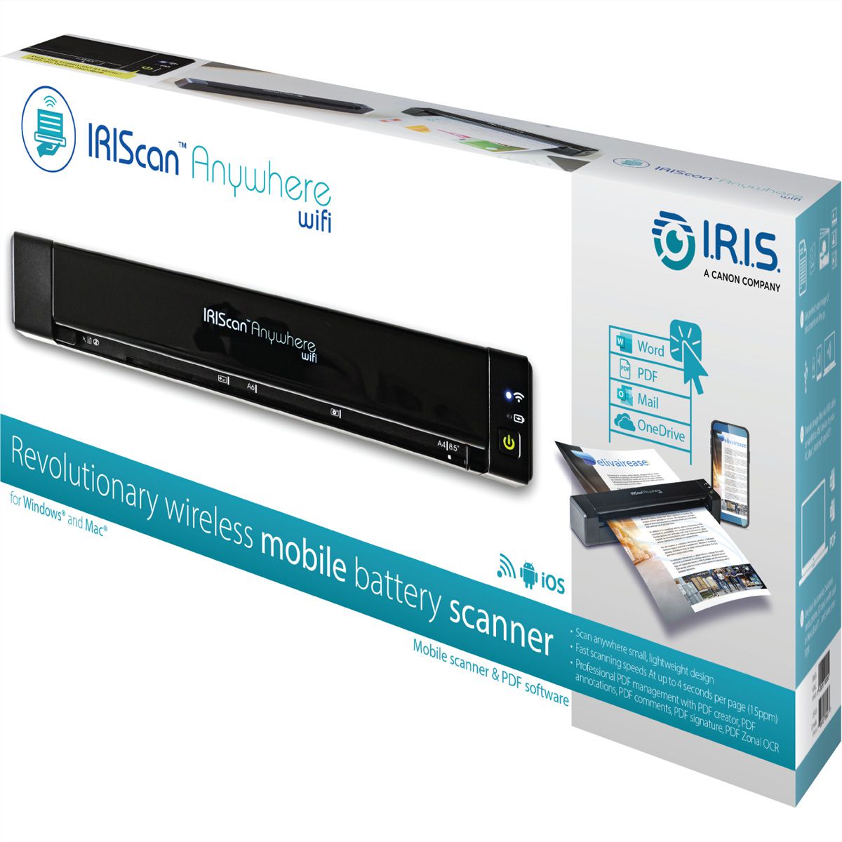 IRIScan Anywhere 6 WIFI Simplex 15PPM, Mobiler Batteriescanner