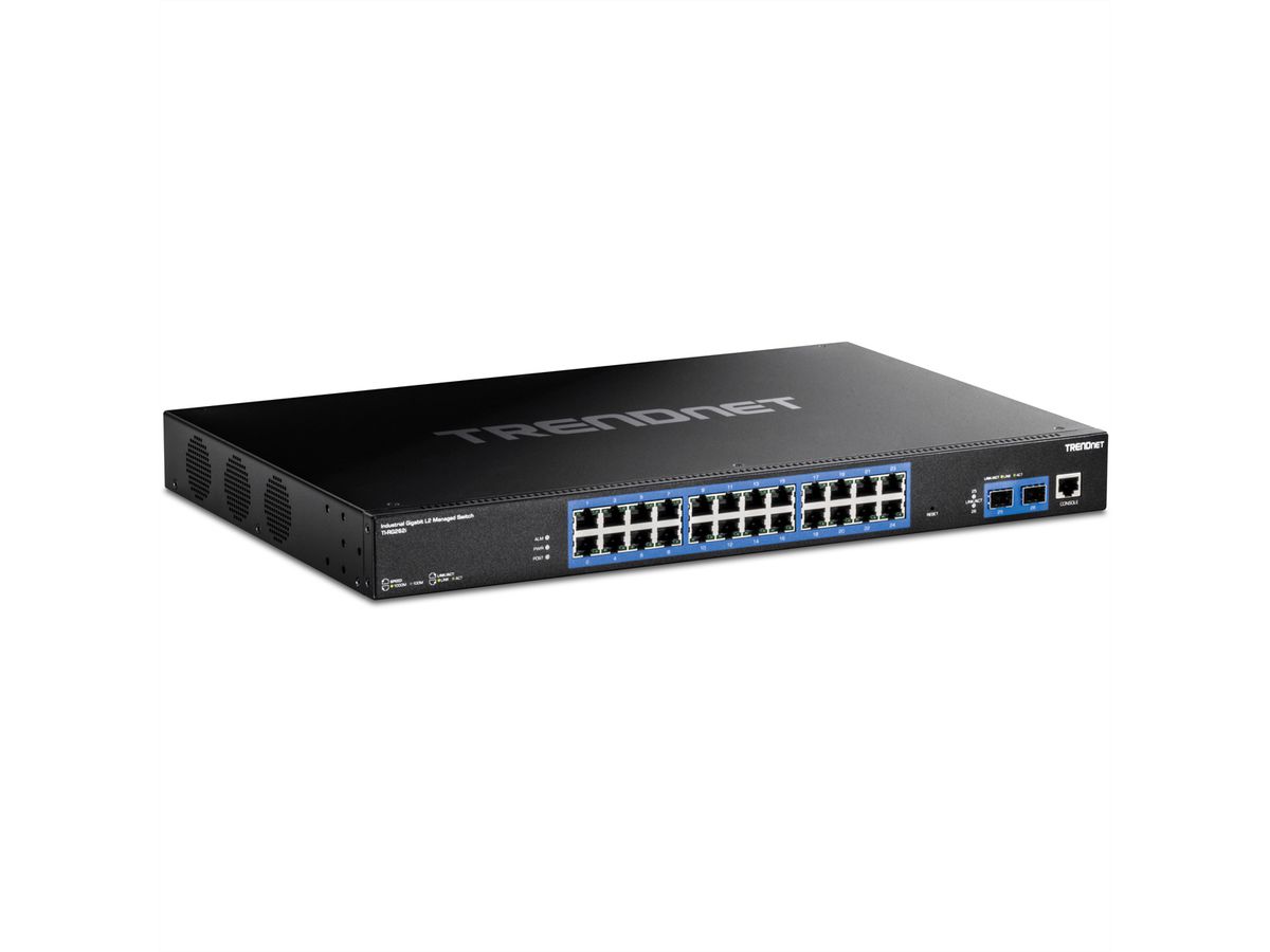 TRENDnet TI-RG262i Rackmount Switch, 26-Port Industrial Gigabit L2 Managed