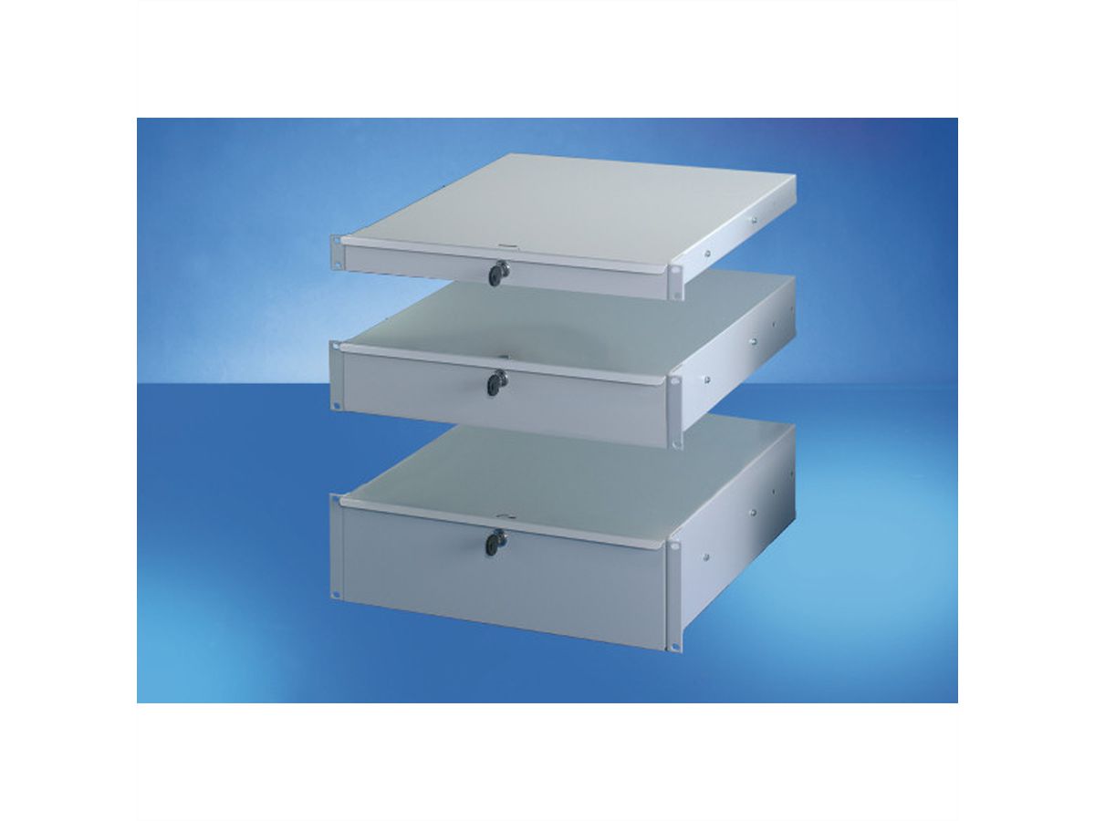 SCHROFF 19"-Schubfach - SCHUBFACH 19" 3HE ELOX.