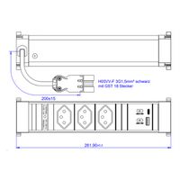 BACHMANN POWER FRAME M 3xCH, 1xUSB A&C 22W Charger 0,2m GST18 Schweiz