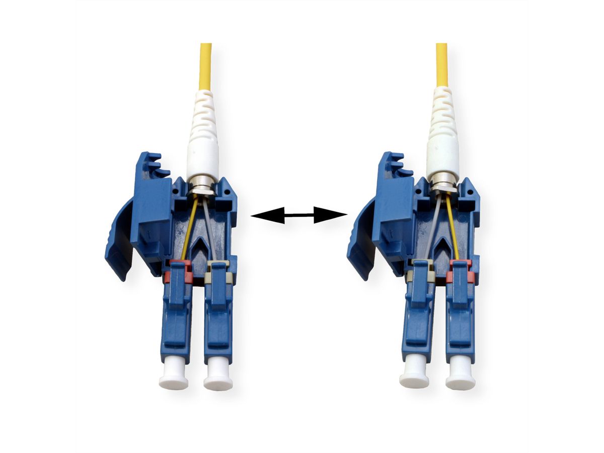 ROLINE LWL-Kabel duplex 9/125µm OS2, LC/LC, UNIBOOT, gelb, 10 m