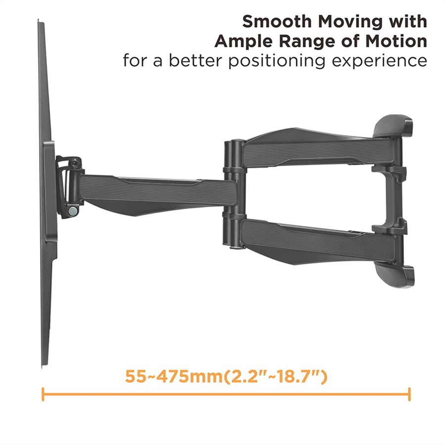 VALUE TV-Wandhalterung, flexibel, elegant, 37-80 Zoll, bis 45 kg