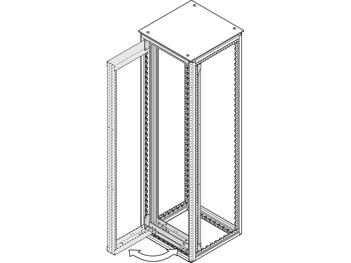 SCHROFF SCHWENKRAHMEN 120° 34/38HE 600L