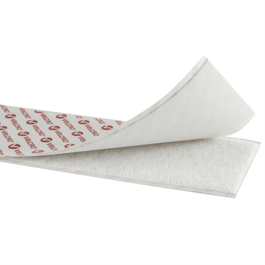 VELCRO® Extra Thin Fastener 5m Hakenband 5m Flauschband, Haken & Flausch 20mm  weiß