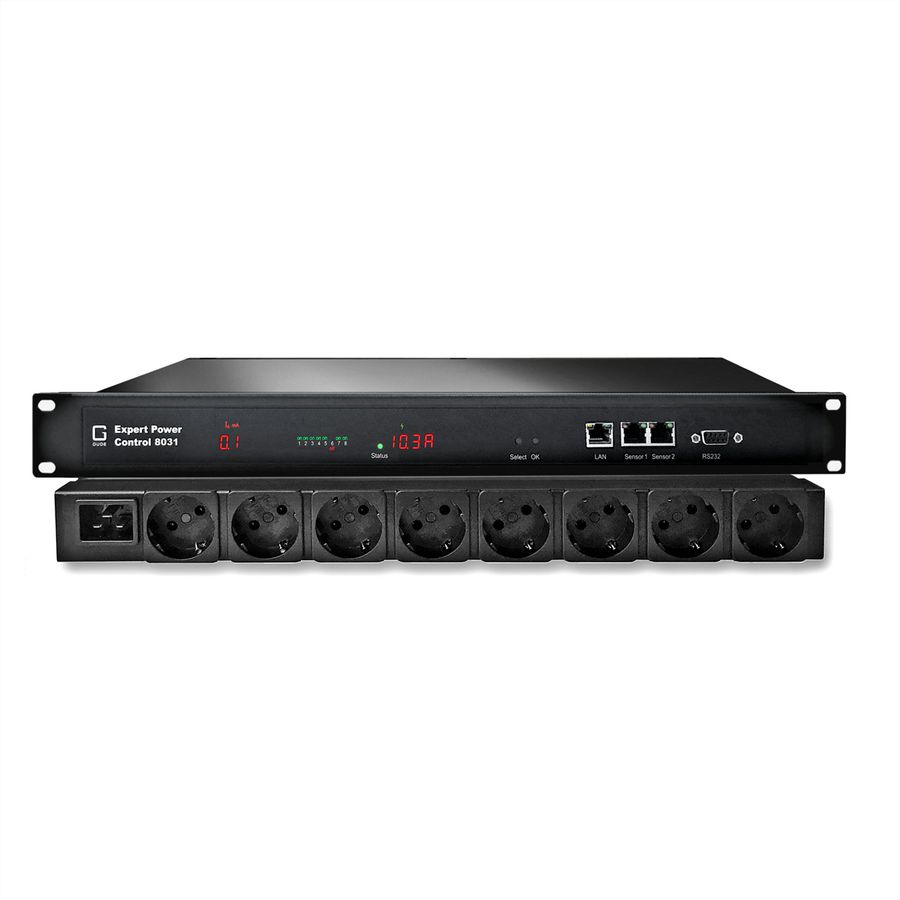 GUDE 8031-3 Expert Power Control 8x Schutzkontakt, 2 Sensorports