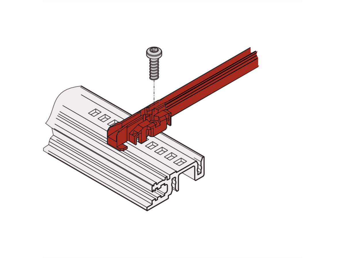 SCHROFF FUEHRUNGSSCH ZUB 160T 2MM GRAU