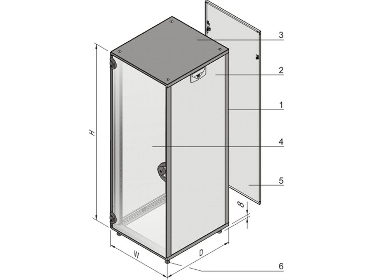 SCHROFF NOVASTAR 19"-Schrank,  38HE 553x800mm, Heavy-Duty