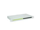 TELEGÄRTNER BASIS eco LWL-Panel mit Kupplungen, 12x LC Duplex, lindgrün, OM5