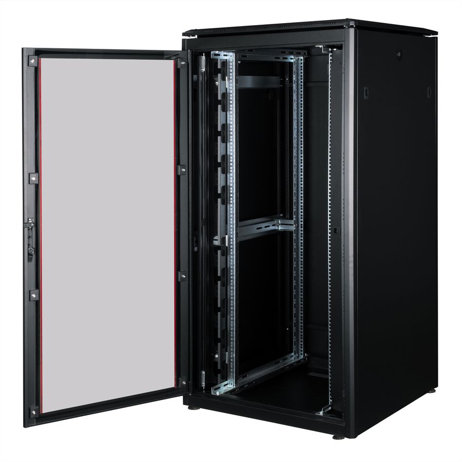 ROLINE 19-Zoll Netzwerkschrank Pro 32 HE, 800x800 BxT Glastür schwarz