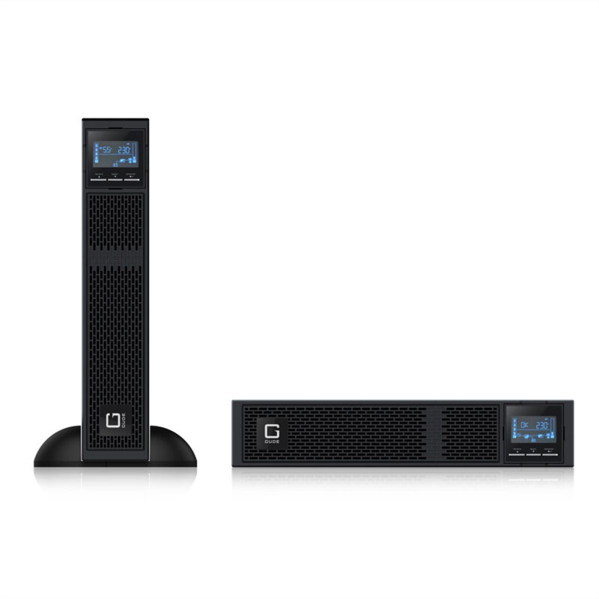 GUDE EPB 8810-2 USV 2000VA UPS Backup Tower/RM, schwarz