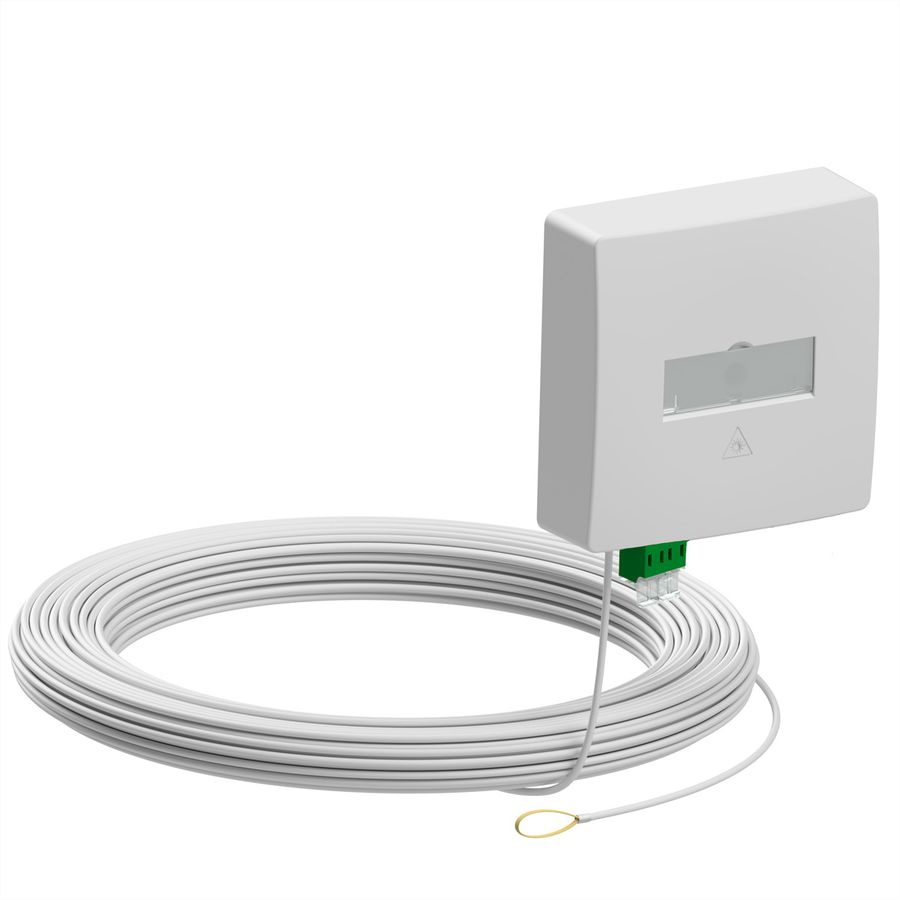 d.center® Gf-TA 42, vorkonfektioniert, 1x LCD/APC Kupplung, 1x LC/APC-Duplex-Kabel, 20 m