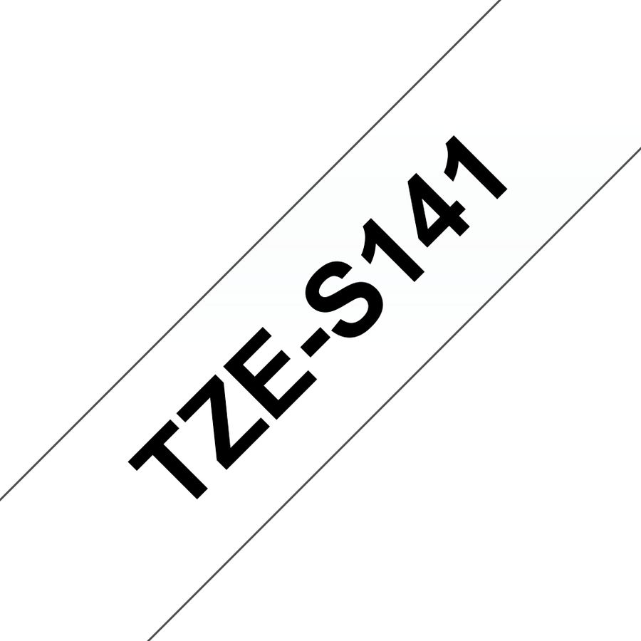 Brother Pro Tape TZe-S141 Schriftband – schwarz auf transparent