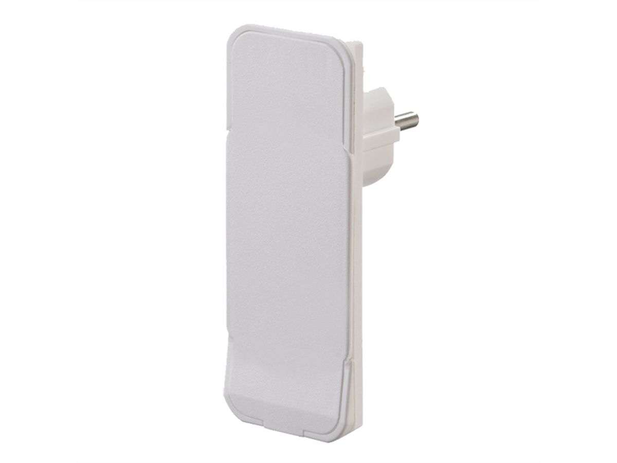 BACHMANN Flat Plug CEE7/7 weiss, wieder anschliessbar, ohne Leitung