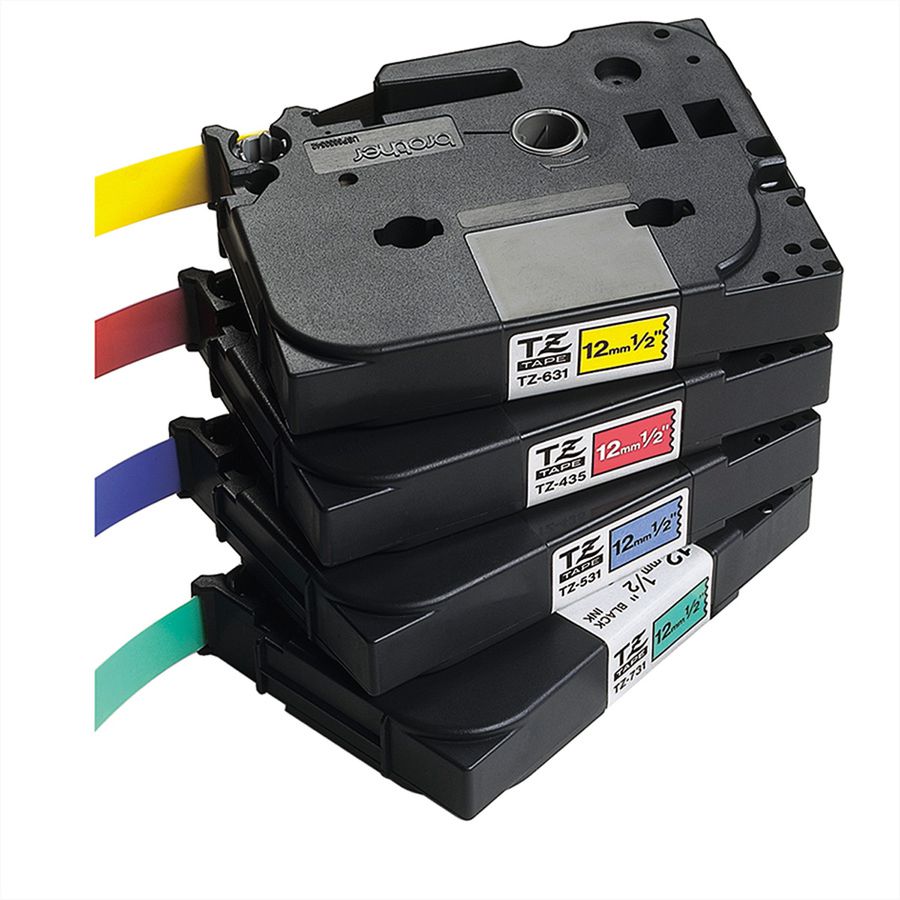 BROTHER TZe-111 Schriftband 6 mm laminiert farblos/schwarz