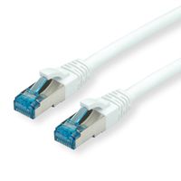 VALUE Patchkabel Cat.6A (Class EA) S/FTP (PiMF), LSOH, weiß, 1 m