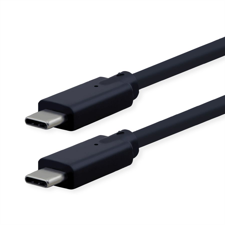 ROLINE USB 3.2 Gen 2 kompatibles Kabel, USB C-C, ST/ST, 4K UHD-1, 10Gbit/s, Emark, 100W, schwarz, 3 m