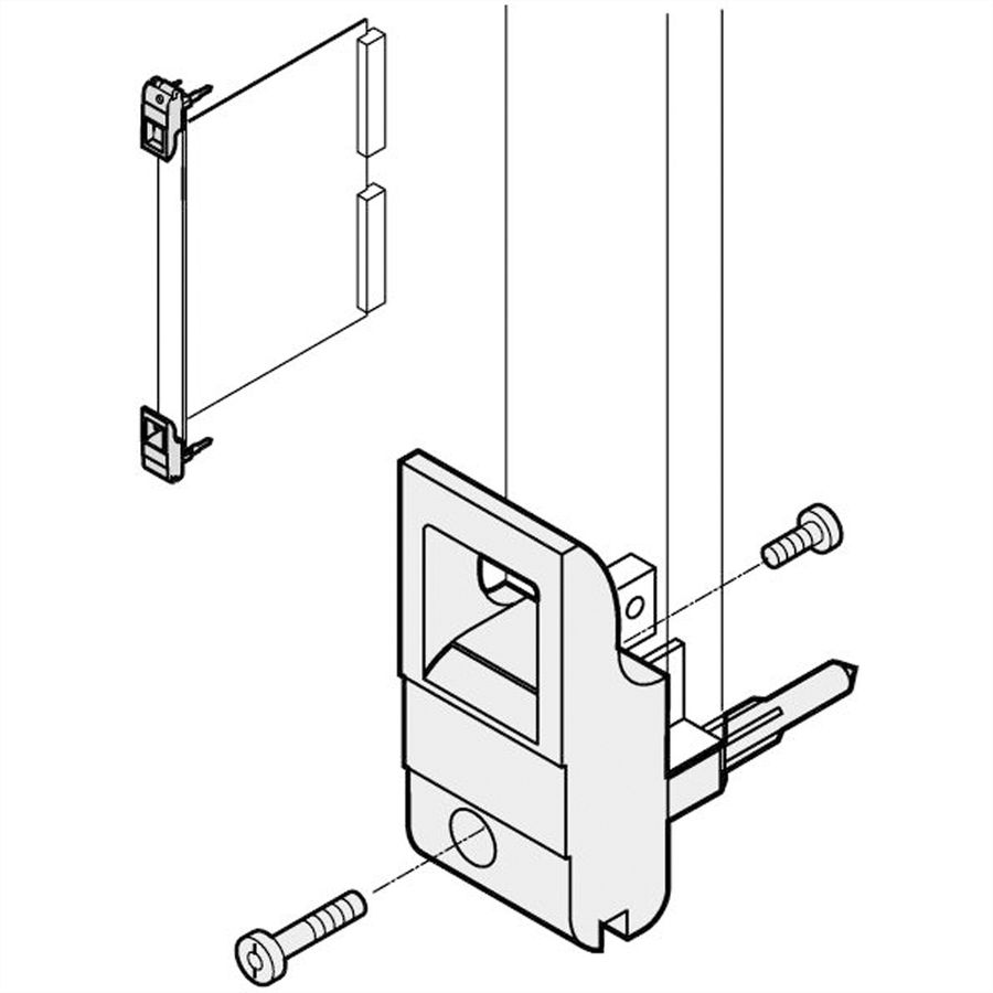 SCHROFF IEEE Griff, Version IET - IET-GRIFF OBEN SW/GR 10STK