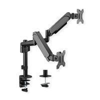 VALUE Dual LCD-Arm Trägerstange, 4 Gelenke, Tischmontage, 17-32 Zoll, bis 2x 9 kg