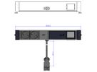 BACHMANN DESK RAIL 2xSchutzkontakt USB C, USB Charger 60W 1xABD 2,0m GST18