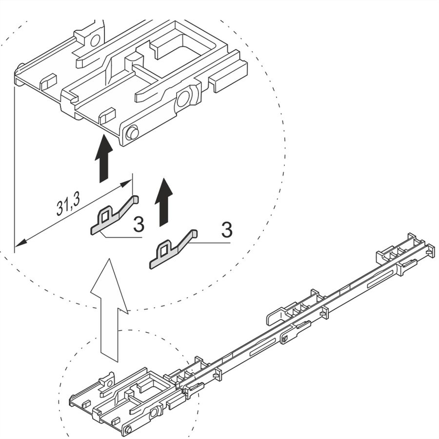 SCHROFF ESD Clip für AdvancedMC Module - ESD CLIP EDELST. 50STK