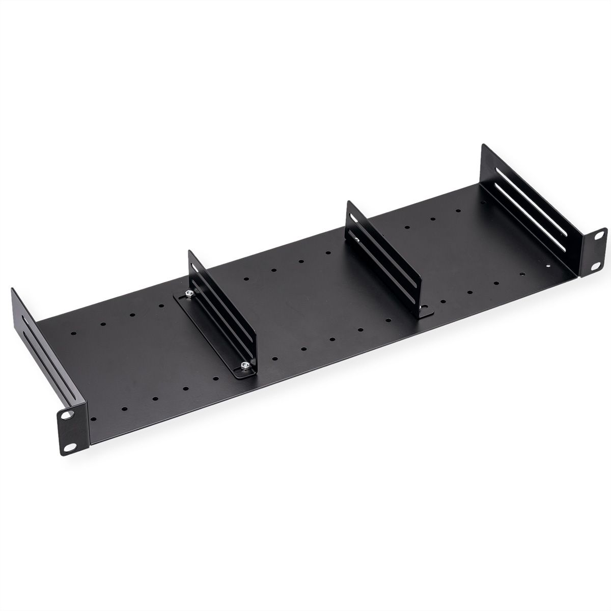 VALUE 19-Zoll-Fachboden mit 2 verstellbaren Teilern, 1 HE, schwarz