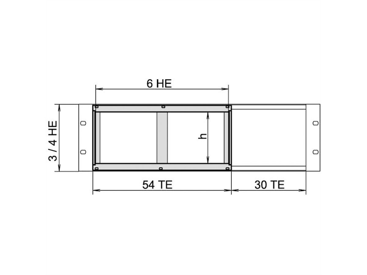SCHROFF Horizontaler Kartenausbau - HORIZ.AB. 3HE VO KD HI MZ