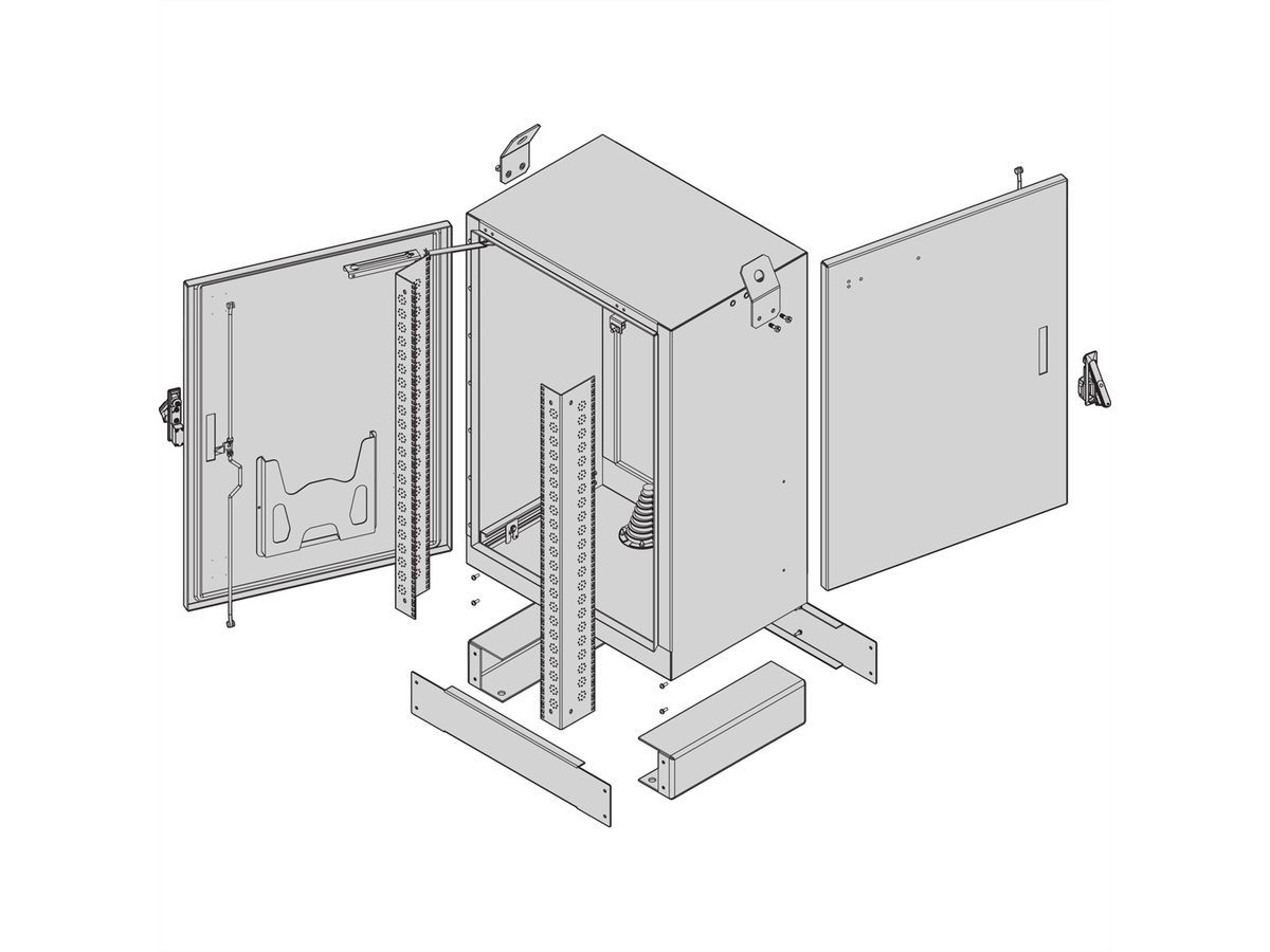 SCHROFF COM FTTX 1200H800B600T 2TUER