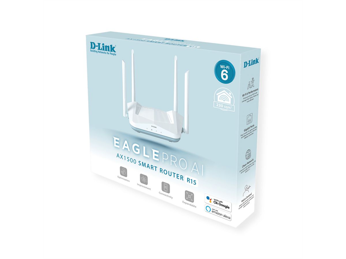 D-Link R15 EAGLE PRO AI AX1500 Smart Router