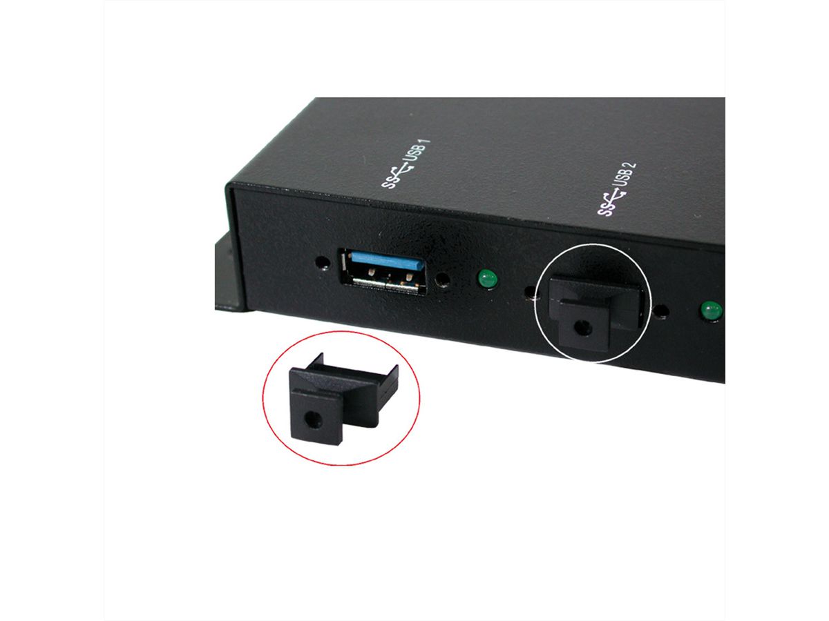 EXSYS EX-1111 10 Stück Abdeckungskappe für USB 3.0 / 2.0 A-Buchsen
